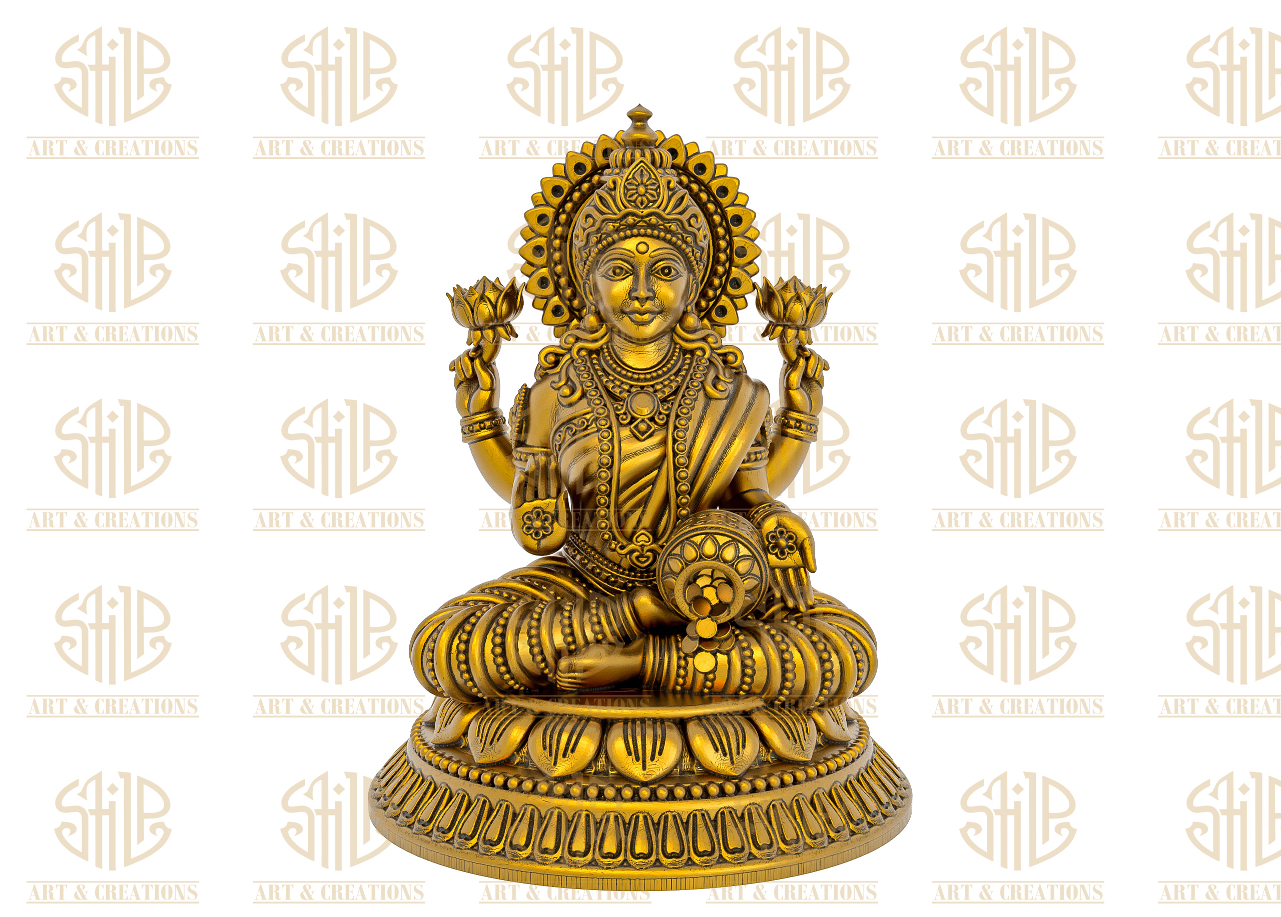 Round Lotus With Laxmi