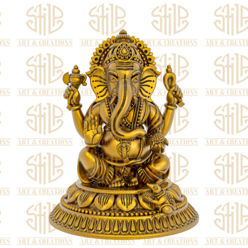 Round Lotus With Ganesh