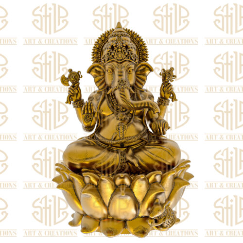 Heavy Lotus With Ganesh