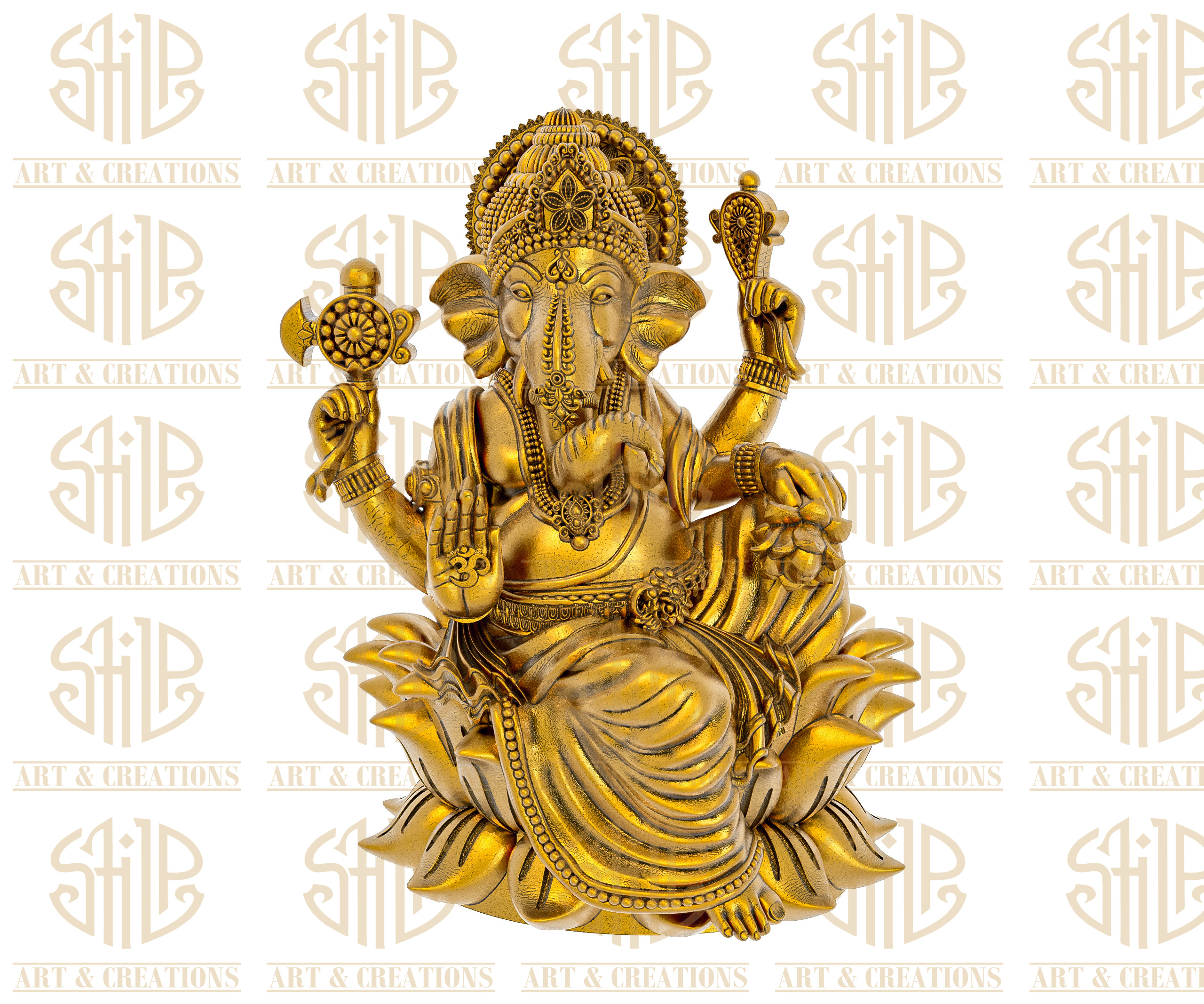 Lotus With Vinayak