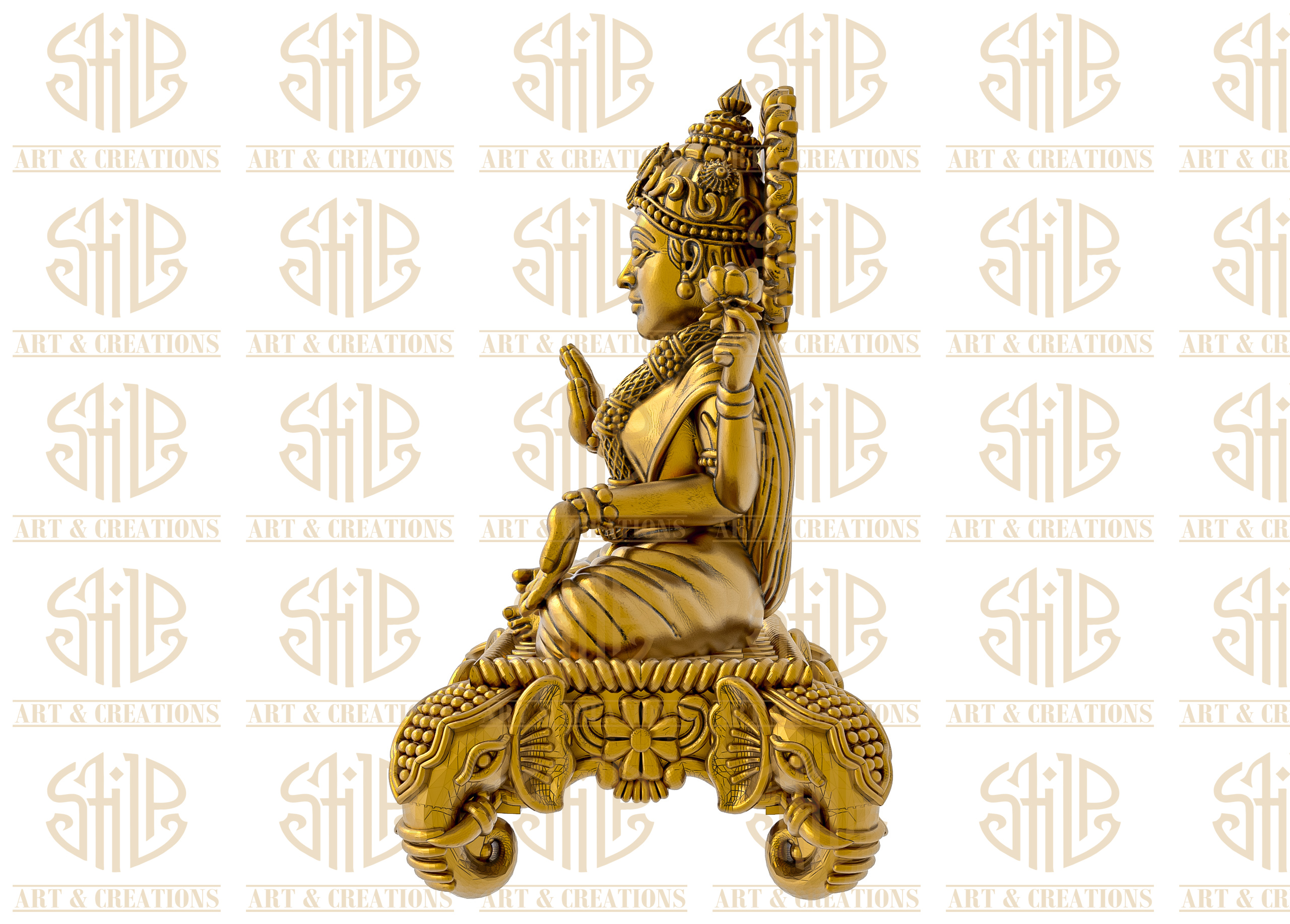 Elephant Base Laxmi - Image 3