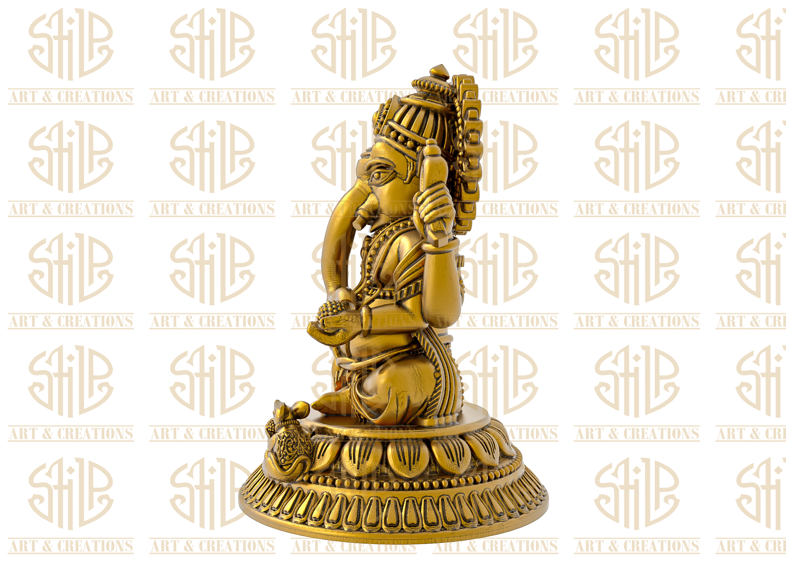 Round Lotus With Ganesh - Image 3