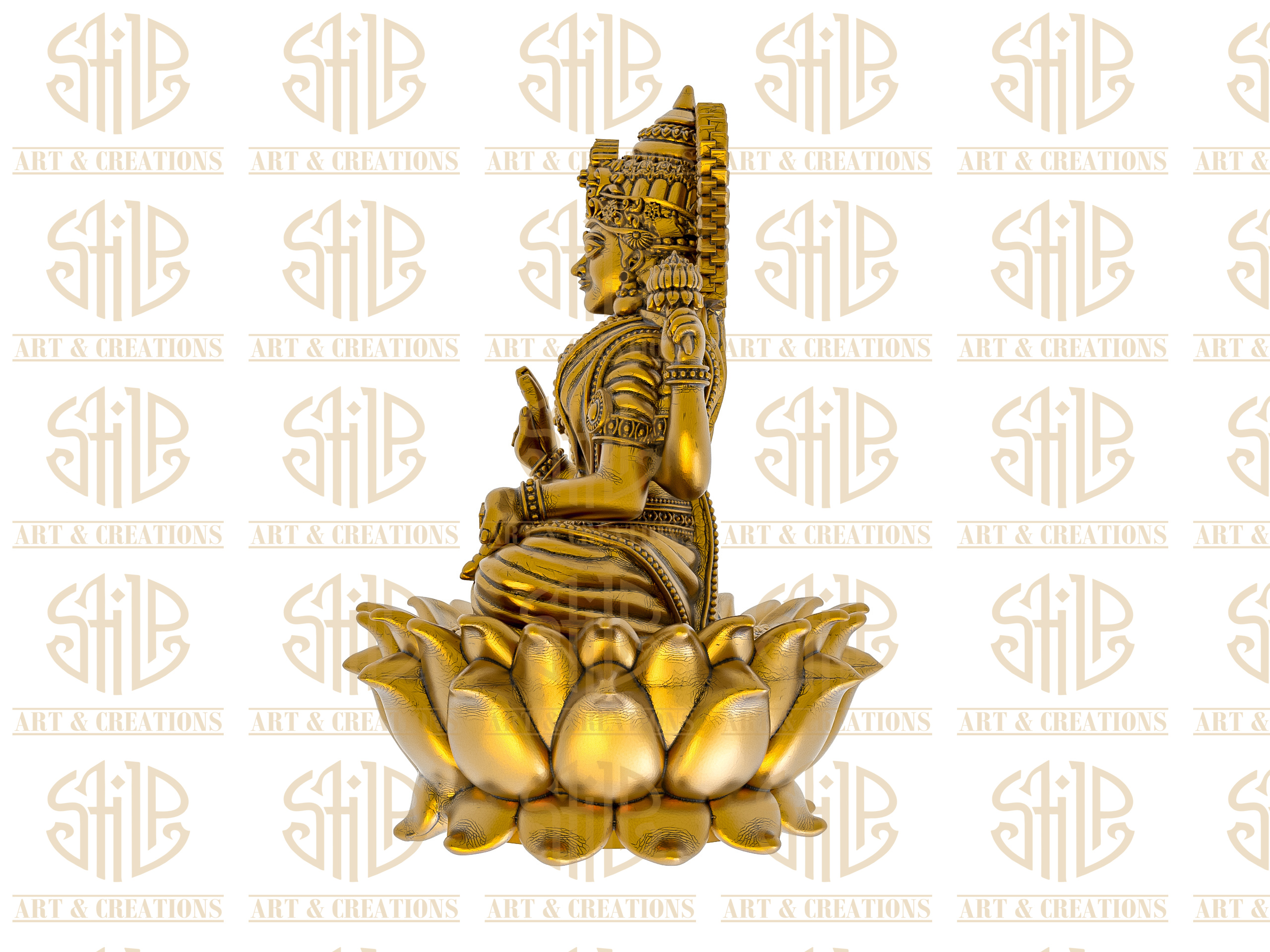 Heavy Lotus With Laxmi - Image 3