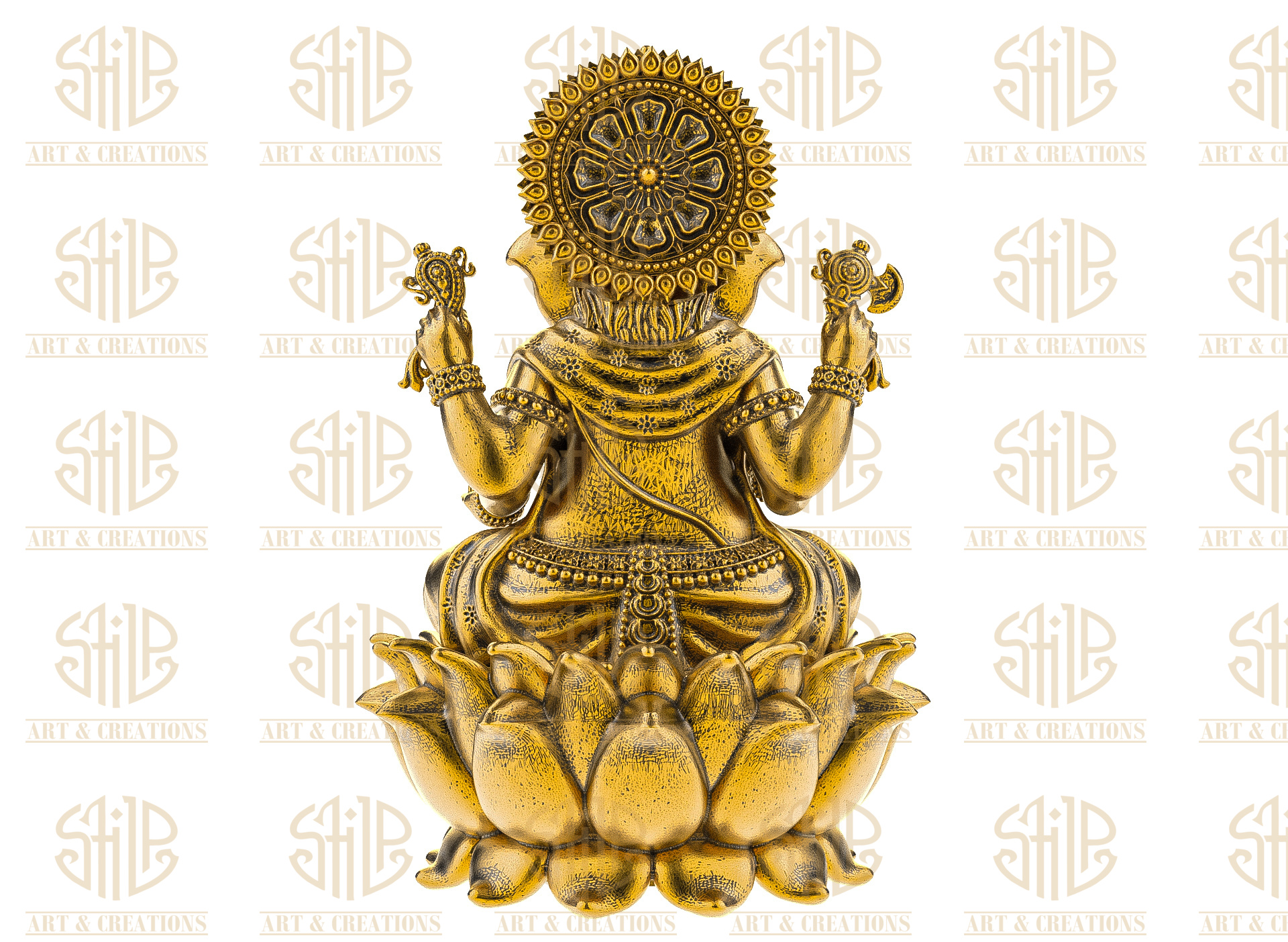 Heavy Lotus With Ganesh - Image 3
