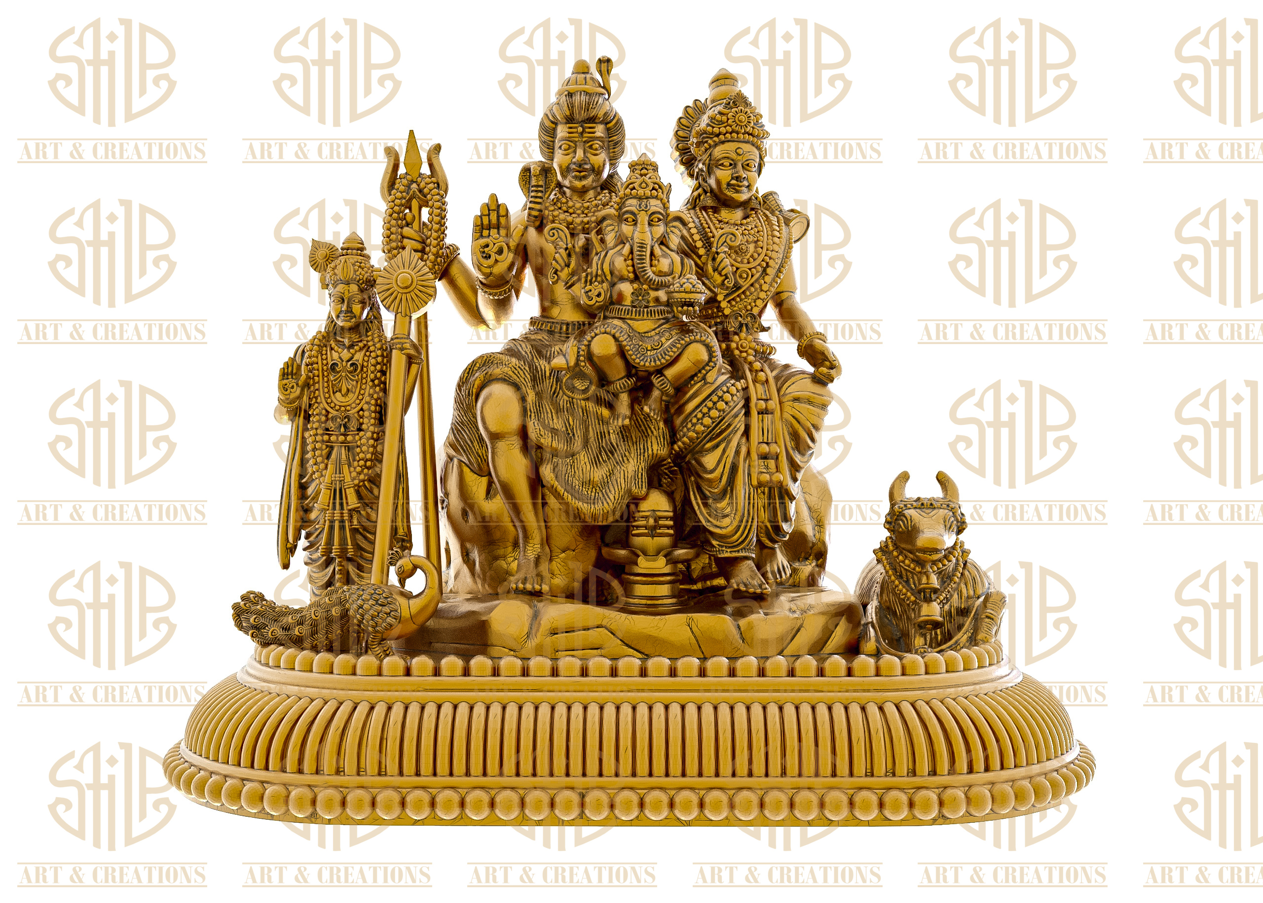 Round Base Shiv Parivar