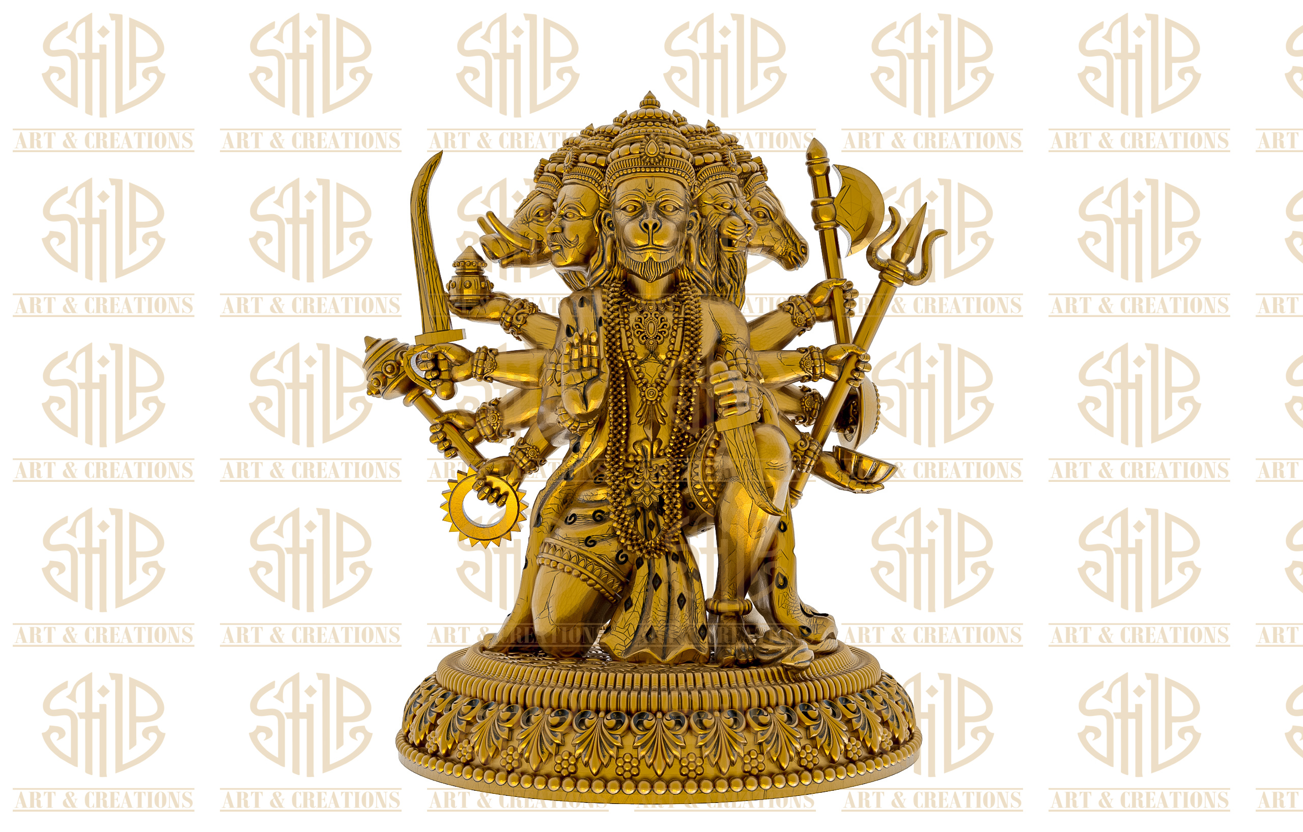 Panchmukhi Round Base Hanuman